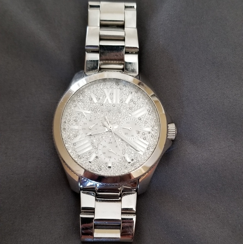 Fossil Silver and Sparkle watch